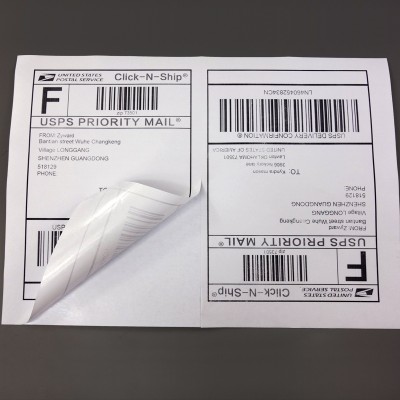 Shipping label half sheets self adhesive 100 sheets A5 label bond paper Adhesive packing Label